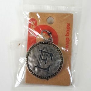 Boutique Swap Bops Adornment Charm Large Circle E Any Necklace or Bracelet